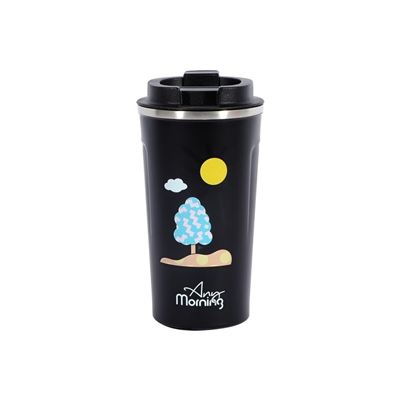 Taza Termo Con Tapa Any Morning Acero Inoxidable, Negro, 510 Ml