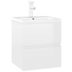 Mueble con lavabo vidaXL aglomerado blanco brillante 41x38,5x45 cm