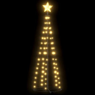 Árbol de cono de Navidad vidaXL blanco cálido 70 LED adorno 50x120 cm