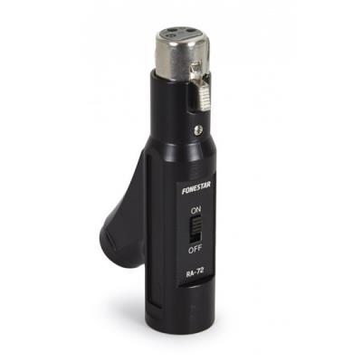 Adaptador Micrófono Xlr Hembra - Xlr Macho Fonestar Con Rosca Estándar De 5/8"" , Con Interruptor On / Off, De Color Negro