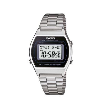 Casio B640WD-1AVEF - Reloj digital de cuarzo para hombre con correa de acero inoxidable, color plateado