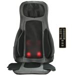 Masajeador de asiento Shiatsu con calor Homcom 52x39x78cm Negro y Gris