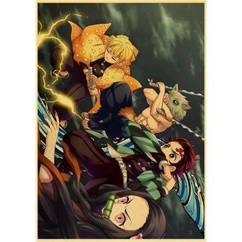 Poster Anime Demon Slayer Agatsuma Zenitsu- 42 x 30 cm - 1