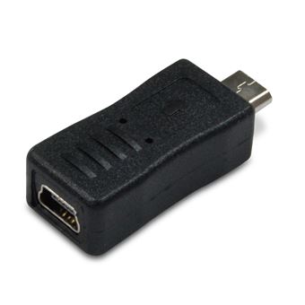 Adaptador Metronic mini USB hembra/micro-USB macho - Negro - 1