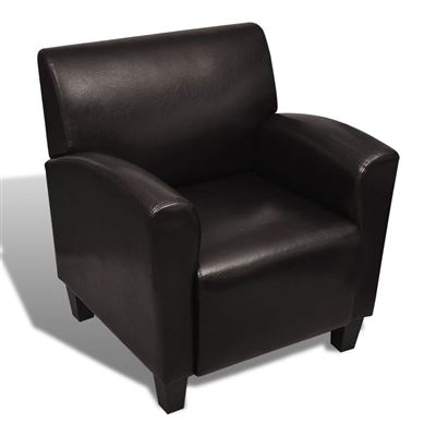 Vidaxl Marrón/Oscuro Sillón De Cuero Artificial