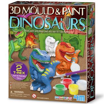 Mould & Paint 3D Dinosaurios 4M kit de moldeo edad 5 años - 1