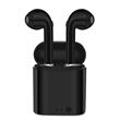 Auriculares inalámbricos Bluetooth I7S TWS con base de carga y micrófono negros