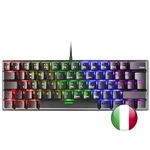 Teclado Mecánico FRGB Mars Gaming MK60 Negro, Switch Mecánico Azul, Idioma Italiano