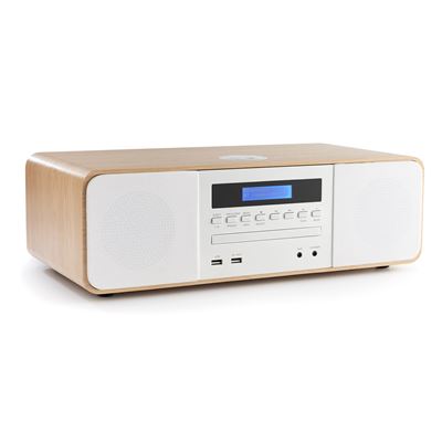 Microcadena Thomson Bluetooth Con Reproductor De Cd/radio/mp3/usb/cargador De Inducción Blanca