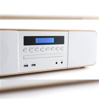 Minicadena de Música con Reproductor de CD HiFi, Bluetooth, Radio