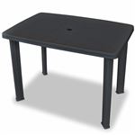 Mesa de jardín vidaXL plástico 101x68x72 cm gris antracita