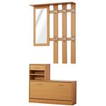 Conjunto muebles de entrada Homcom madera 90x22x116 cm