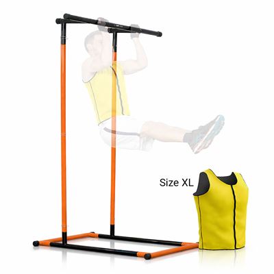Pack Estación De Dominadas Y Fitness Con Guía De Ejercicios Y Chaleco Deportivo Con Efecto Sauna Para Hombre Innovagoods Talla Xl