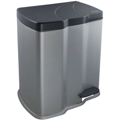 Keeeper Plateado Cubo De Basura Gunnar 7L + 15L