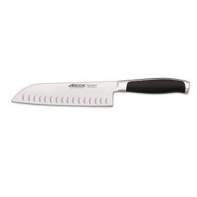 Cuchillo Santoku Arcos Kyoto 178800 De Acero Nitrum Y 18.5 Cm De Hoja En Estuche