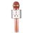 Microfono inalambrico bluethooth Klack karaoke micro voz wirelles 858 dorado rosa_0