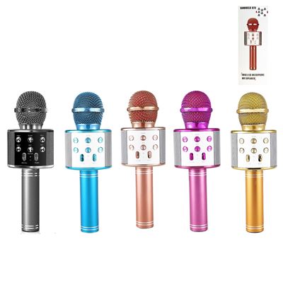 Micrófono Karaoke Handheld WS-858, 100Hz - 10KHz, Efectos de Sonido,  Bluetooth.