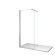 Mamparas de Ducha Frontales Puerta Fijo WALK IN Antical 8mm Cristal Barra 90cm 90x200cm
