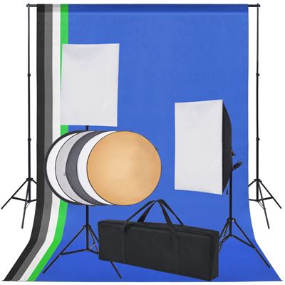 vidaXL Kit de iluminación de estudio con trípode y softbox