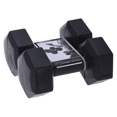 Set 2 Mancuernas Wellhome Kf046 2 Kg Cemento Negro