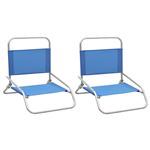 Sillas de playa plegables 2 unidades vidaXL 51x61x58cm tela azul