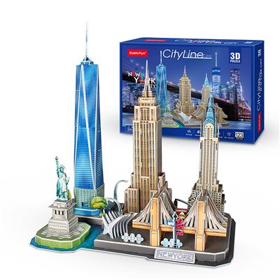Puzzle 3d Nueva York 37x22,5x42 Cm. Dam Multicolor