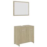 Conjunto de muebles de baño vidaXL aglomerado roble Sonoma