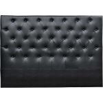 Cabecero de cama acolchado 160cm, Modelo Déco en PVC - Gris negro