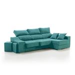 Tanuk Sofá Chaise longue 4 plazas turquesa sultan derecha 260x150 asientos extensibles y 2 puffs