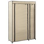 Armario plegable de tela vidaXL crema 110x45x175 cm