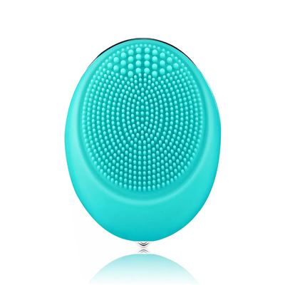 Micro Cepillo Eléctrico De Silicona Para La Limpieza Y Masaje Facial Dam Azul Claro