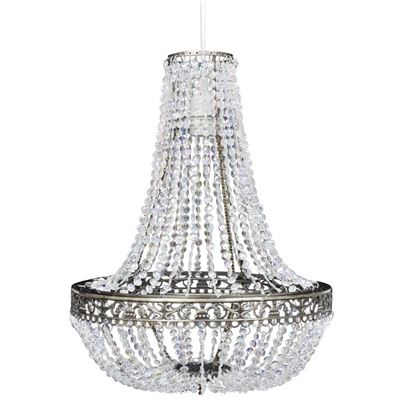 Lámpara Colgante Vidaxl, Elegante Con Cristales, 36.5 X 46 Cm