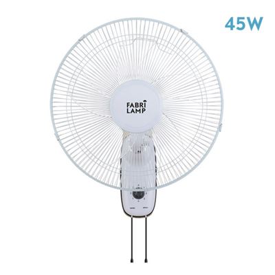 Ventilador Pared Fabrilamp Cudo Blanco 45w Oscilante 5 Aspas