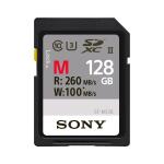Sony 128 GB SDXC - Tarjeta de memoria Secure Digital Extra Professional Series uhs-iiU3 Clase 10 (Lectura 260 MBs, 100 MBs de escritura)1 m