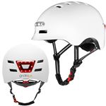 Casco Safe&Go Gridinlux Blanco M Luz LED