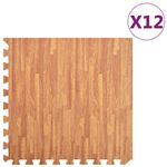 Esterilla de suelo 12 piezas vidaXL color madera 4,32 ? EVA