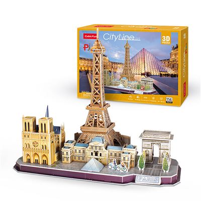 Puzzle 3d París 38,1x25,4x32,7 Cm. Dam Multicolor