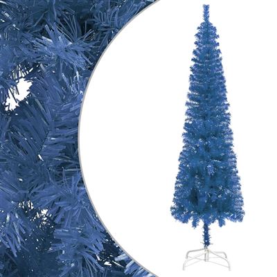 Árbol de Navidad delgado vidaXL azul 240 cm