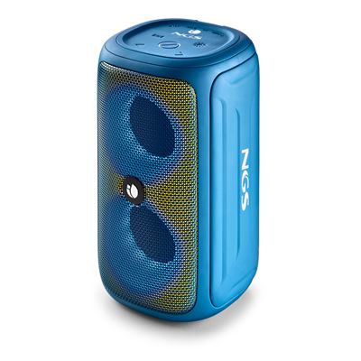 Altavoz Inalámbrico Ngs Roller Beast Azure 32w Resistente Al Agua Ipx5 Bt/tws/ Aux In/ Radio Fm
