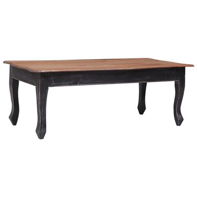 Vidaxl Negra Mesa De Centro Madera De Caoba 120X60x45 Cm