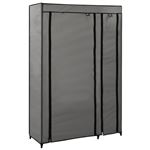 Armario plegable de tela vidaXL Gris 110x45x175 cm