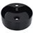 Lavabo vidaXL con rebosadero 36x13 cm cerámica Negro_1