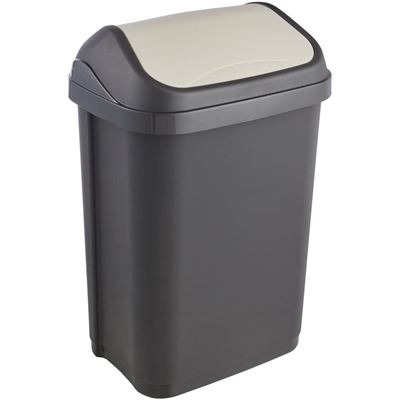 Cubo De Basura Keeper Swantje Con Tapa Basculante Gris Grafito 10l