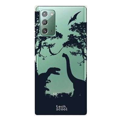 Funda Techcool para Samsung Galaxy Note 20 Diseño pelicula Jurassic world dinosaurios transparente