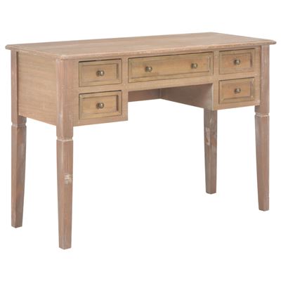 Vidaxl Escritorio De Madera Marron 109,5X45x77,5 Cm