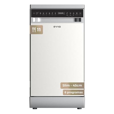 Lavavajillas Libre Instalación Evvo D3 45 Cm 11 Cubiertos Acero Inox D