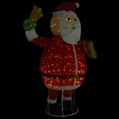 Papá Noel de Navidad decorativo con LED vidaXL tela lujosa 180cm