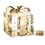 Jandei Luz Decorativa navidad varias formas con baterías cajita regalo alambre plateado 30cm 20 led lenteja 3000k. dorado 3000k 3x
