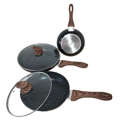 Sartenes Induccion Antiadherentes 20-24-28 Cm + 2 Tapas Libre De Pfoa Válidas Para Inducción Y Todo Tipo De Cocinas