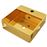 Lavabo vidaXL con rebosadero 41x41x15 cm cerámica dorado_0